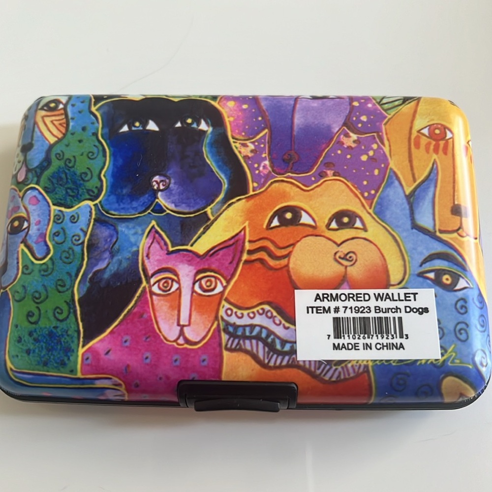 Monarque Laurel Burch Armored Wallet - Cocoa Cats or Burch Dogs - Picture 2 of 6